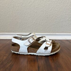BIRKENSTOCK Rio Birko-Flor Sandals in White Kids